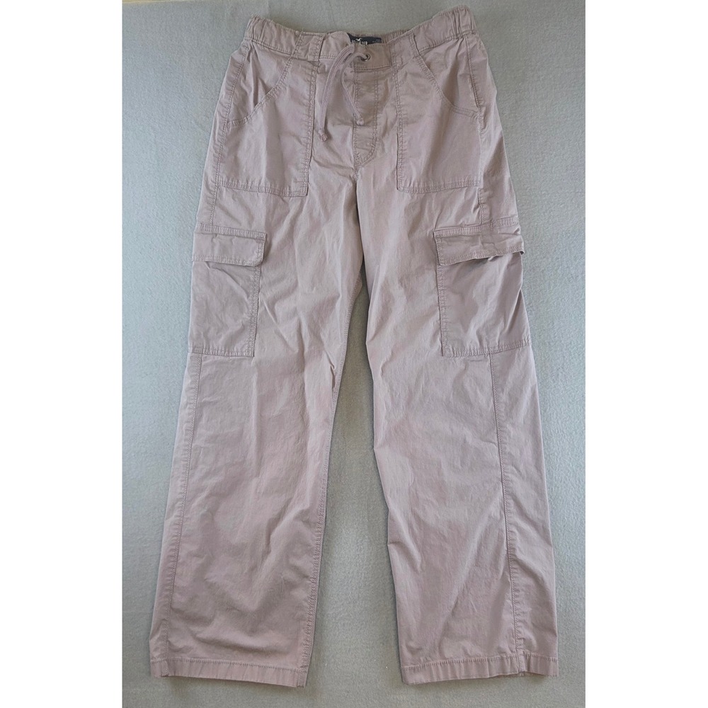 Hollister Adjustable-Rise Baggy Cargo Pants Mauve Women's Medium Wide Leg